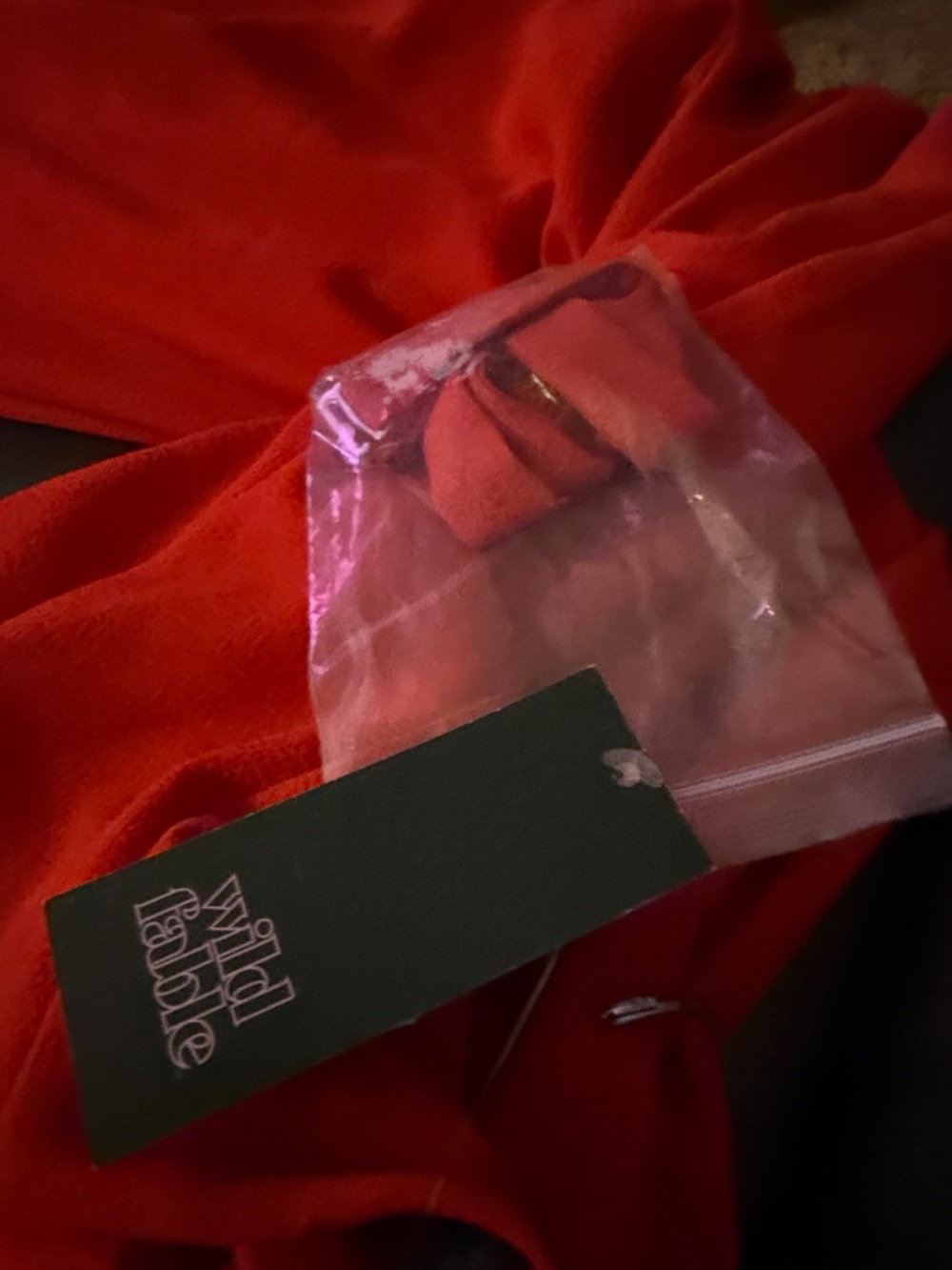 Strapless Red Wide-Leg Jumpsuit. Comes with removable straps. - Picture 4 of 4